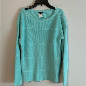 Talbots Mint Women's Crew Neck Sweater. 💯 Pima cotton. Medium